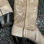 DAN POST Tan Cream Leather Cowboy Boots Women's Size 5.5 C Style 4238 Gray Eel Photo 7
