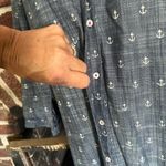 hatley denim Nautical Anchor Print shirtdress Blue Size M Photo 2