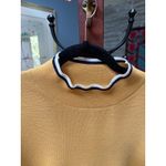 Ann Taylor Tipped Rich Yellow Turtleneck with Navy Blue Bell Sleeves size XL Photo 7