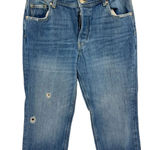 Free People ‎ Maggie Straight Jeans Sequoia Blue Denim Size 28 Photo 5