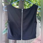 Forever 21 Black Floral Embroidered Crop Top – Size S Photo 3