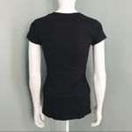 NWT Vegas Rhinestone Embellished Fitted Tee in Black | Size S Photo 3