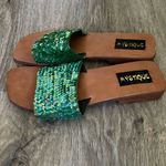 Mystique Boutique Mystique Green Sequin Sandals Size 7 Photo 1