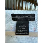 All Points Vintage White American Flag Embroidered Cardigan Sweater Size Large Photo 2