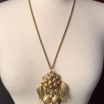 Unique Vintage Vintage Antique Gold Dog Necklace Photo 0