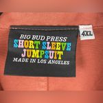 BIG BUD PRESS Short Sleeve Jumpsuit, Clay Red, 4X Red Photo 10