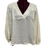 Band of Gypsies BAND OF THE FREE Cash Ivory Long Sleeve Top Boho Babydoll Blouse NWT XS Photo 2