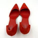 KHAITE Seville Suede d’Orsay Heels Red Pointy Toe Kitten Photo 5