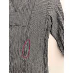 Rungolee Black White Striped Tunic Dress XS Textured Crinkle Boho Ruffle Beach Photo 5