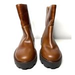 Vince Camuto NWOB  Telvanni Round Toe Leather Warm Caramel Booties Boots Sz 6.5 Photo 9