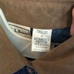 L.L. Bean Vintage Womens Denim Midi Shirt Dress Size 4P Cottagecore Brown Photo 6