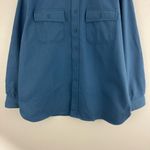 L.L.Bean VTG Mens Blue Cotton Flannel Chamois Outdoor Hunting Button Down Shirt Photo 2