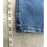 Levi's LEVI Strauss Co Rib Cage Straight Leg Distressed Cropped Ankle Blue Jeans 32/27 Photo 12