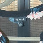 Torrid Sheer Black Dress/Tunic with Pink Floral Pattern Photo 1