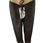 Zuliana Black Mesh Sheer Adjustable Waist Tie Pants, Made in USA. New With Tags. Size XL Photo 1