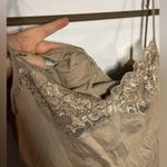 WD•NY WD.NY Honey Brown Beaded Lacy Camisole Tank Top w/ Built in Bralette Size Large Photo 5