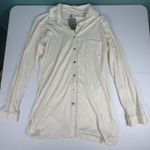 Peruvian Connection Peruvian‎ Connection Snow Drift Light Jersey Shirt Womens Size S Button Up Cream Photo 0
