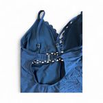 Apt. 9  Scalloped V-Neck Cutout Appliqué One-Piece Swimsuit Black M Photo 5