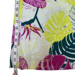 Nicole Miller  Tropical Print Wide Leg Spaghetti Strap Linen Jumpsuit Large NWT Photo 9