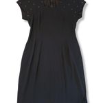 Katie Petites MFG Vintage Dress Dress Size 6 Women's Square Neck Studded Studs Black Photo 0