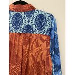 Soft Surroundings  L Hermosa Tunic Shirt Blouse Button Down Colorful Multi EUC Photo 9