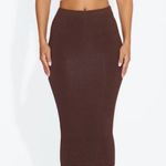 Naked Wardrobe Bae-sic brown midi pencil skirt - XS Photo 0