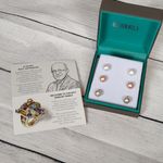 Effy set of sterling silver 8mm multicolor freshwater pearl stud earrings Pink Photo 1