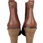 Lucky Brand  Fedora Brown Leather Wedge Ankle Boots Booties 6.5 Photo 5