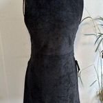 Miss Me  Black Laced Up Faux Suede Crew Neck Sleeveless Shift Dress Large Women's Photo 0
