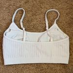 Aerie White Ribbed Bralette Size Medium Photo 1