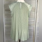 Apt. 9  Pleated Tank Top with Crochet Shoulders Sage Green-XL Photo 1