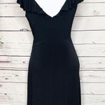 White House | Black Market WHBM Ruffled V Neck Sleeveless Dress Size 4 Photo 1