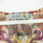 Y2K Unity Top Mesh Paisley Print Crochet Brown Orange‎ Size M Boho Forest Fairy Size M Photo 4