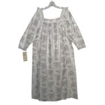 NWT vintage Lanz of Salzburg 100% cotton floral lace trim nightgown, USA large White Photo 3