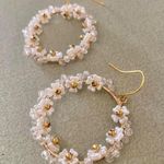 Handmade Kawaii flower beads hoop earrings✨ Photo 2