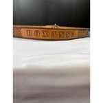 Handcrafted Leather Belt SKU 7624 With Western Design "Roxanne" Text Brown Photo 1