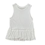 a.n.a  A New Approach | Petite White Sleeveless Ruffle Peplum Top | PXL Photo 1