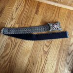 Silver Metal And Elastic Link Belt With Enamel‎ And Rhinestone Buckle Women's Photo 4