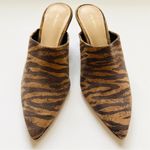 via spiga  tiger print suede wedge mules Photo 2