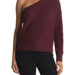 360 Cashmere NWT  Lena One Shoulder Cashmere Sweater in Burgundy Photo 0