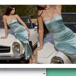 House Of CB  'Costanza'‎ Light Jade Maxi Dress blue NWOT size L Photo 13