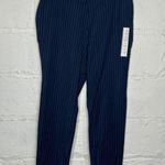 A New Day  Women's High Rise Skinny Ankle Pants Navy Blue Pinstripe 8 Regular Photo 1