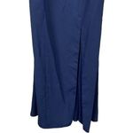 NWT Dessy Collection High Halter Neck Open Back Crepe Gown 16 Midnight Blue Photo 8