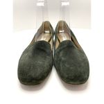 Max Mara Loafers Square Toe Suede Green Flats Women's Size 37 US 6.5 FLAW Photo 2