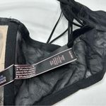 Victoria's Secret  Black Lace scoop neck bra 34D strappy back Polka Dots Photo 4