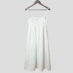 Dissh Harper White Cutout Midi Dress Size 6 Linen Spaghetti Strap Side Slit Photo 8