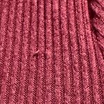 Old Navy  women’s small Knit Wrap Dress Wine Long Sleeve Tie Front Stretch ribbed Photo 5