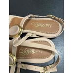 Isa Belly Beige Flat T Strap Wedge Sandals Women Size US 7 Photo 2