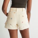 PacSun Women’s Embroidered Butterfly Corduroy Cutoff Shorts Size 25 High Waist Photo 2