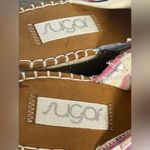 Sugar Hundreds Wedge Sandals Fabric Natural Multicolor Beach Stripe Size 8.5 Photo 8